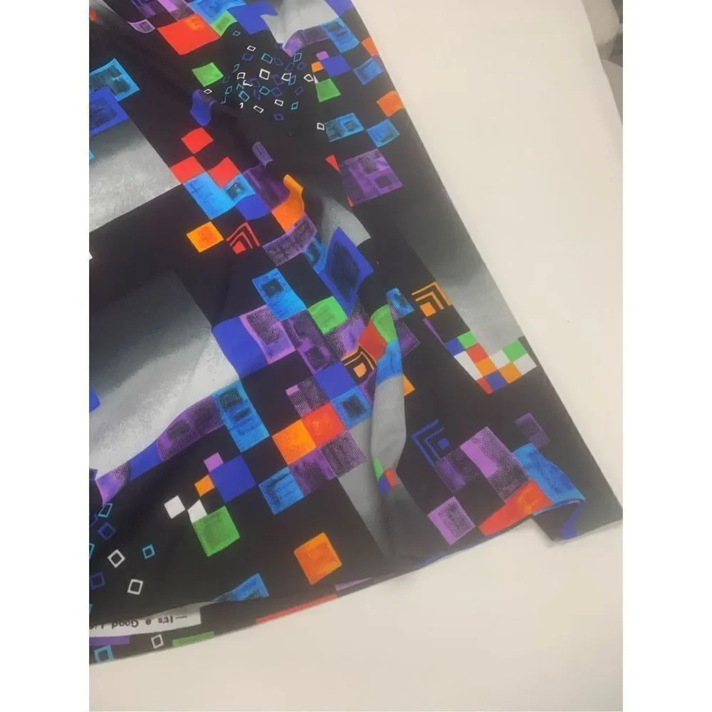 Vintage 80's Pixel A-Line Skirt